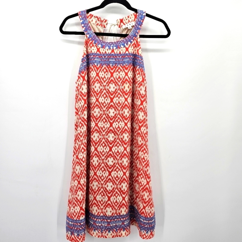 Anthropologie THML Embroidered Aline Swing Dress Womens Size Medium